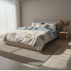 100% blue cotton bedspread
